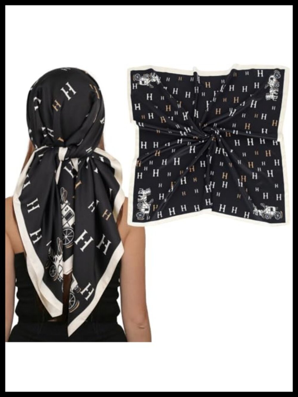 Satin Head Scarf 35x35 Silk-Like Wrap for Women Versatile Shawl